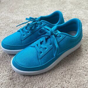 Allbirds Sneakers Womens 7 Blue Teal Thrive Canvas Pacer Casual Vacation Resort